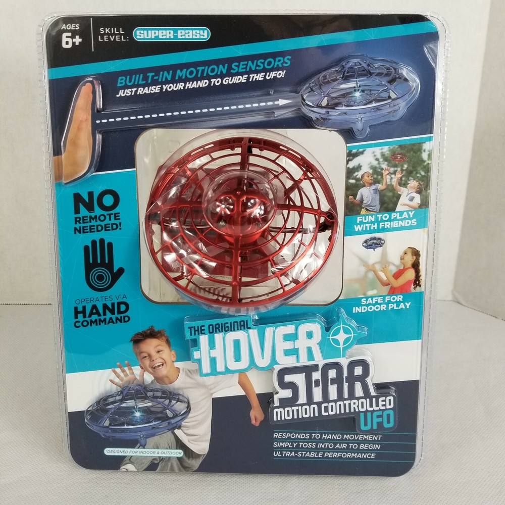The Original Hover Star Motion Controlled UFO Hovercraft Red New Sealed