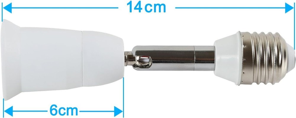 Electop Light Socket Extender 90 Degree Bending E27 to E27 Bulb Base Lamp Holder