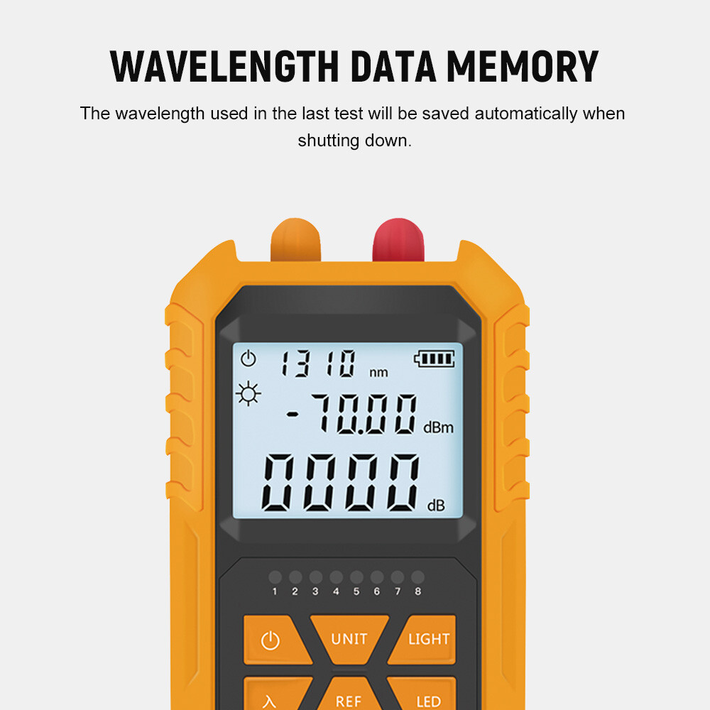Handed Digital Optical Meter Network Cable Test W/ 5km Red Light O7U2