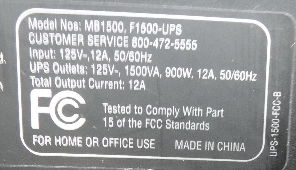 MB-1500 UPS FREE SHIPPING