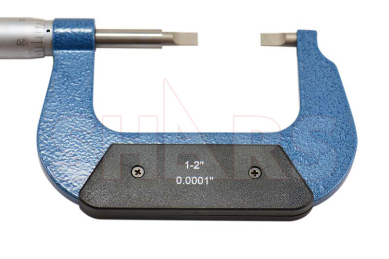 PRECISION 1 - 2 INCH BLADE OUTSIDE MICROMETER .0001" P}