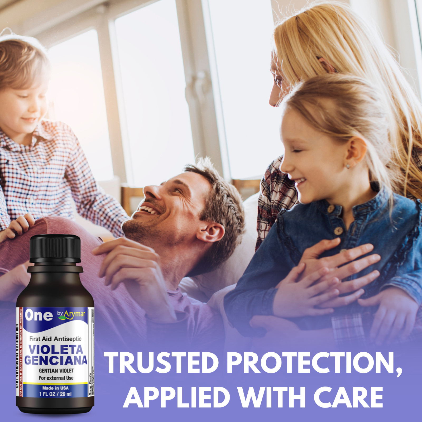 Arymar Violeta Genciana First Aid Antiseptic for Wounds, 1 fl oz (6-Pack)