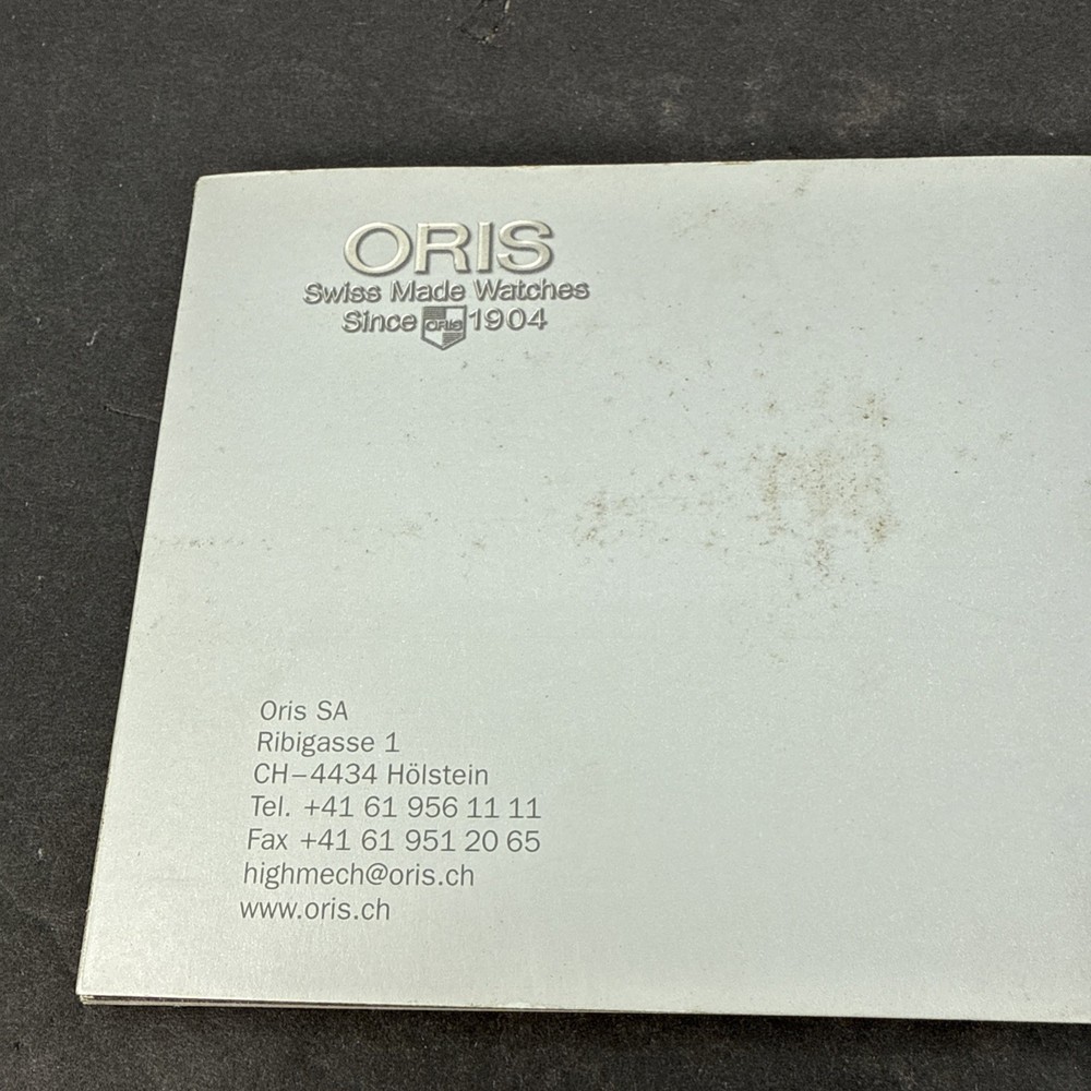 ORIS Catalog - Watch Collection 2003
