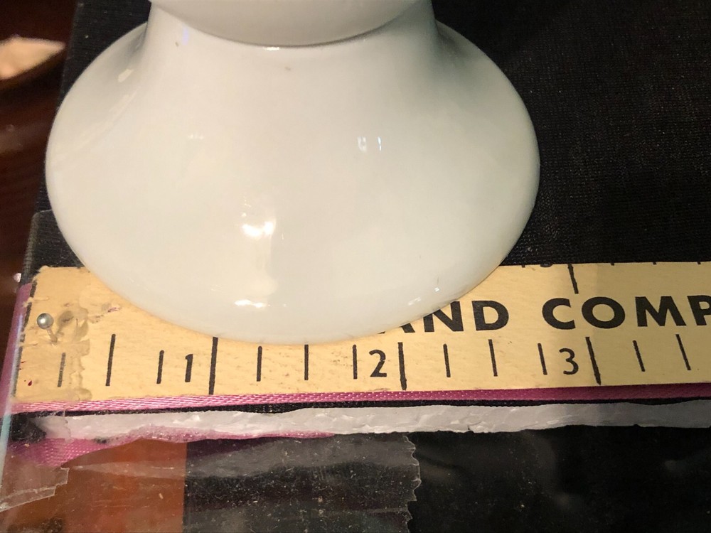 `vntg ceramic/porcelain footed drinking glass cherry tree design bedside