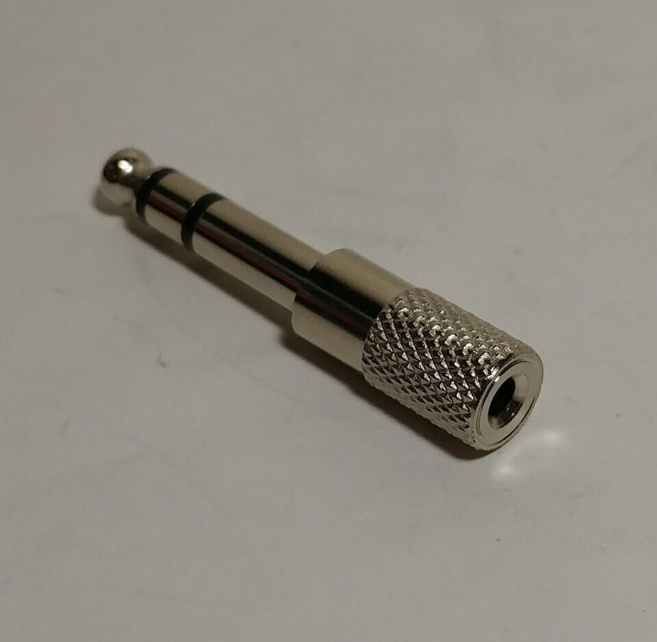 CW Keyer paddle Cable 6 feet, 1/8" (3.5mm) and 1/4"adapter, SHIELDED cable