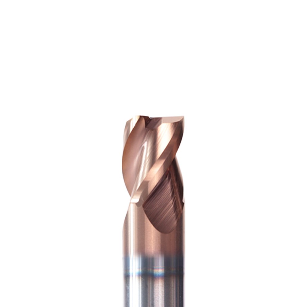 3 Flute 3/8" x 1/2" x2" Variable Helix Solid Carbide End Mill - ALCrN Coated