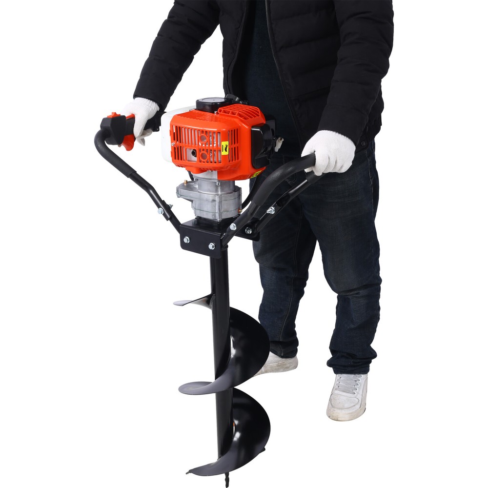 V 52CC 2-stroke petrol post-hole digger Single auger EPA machine