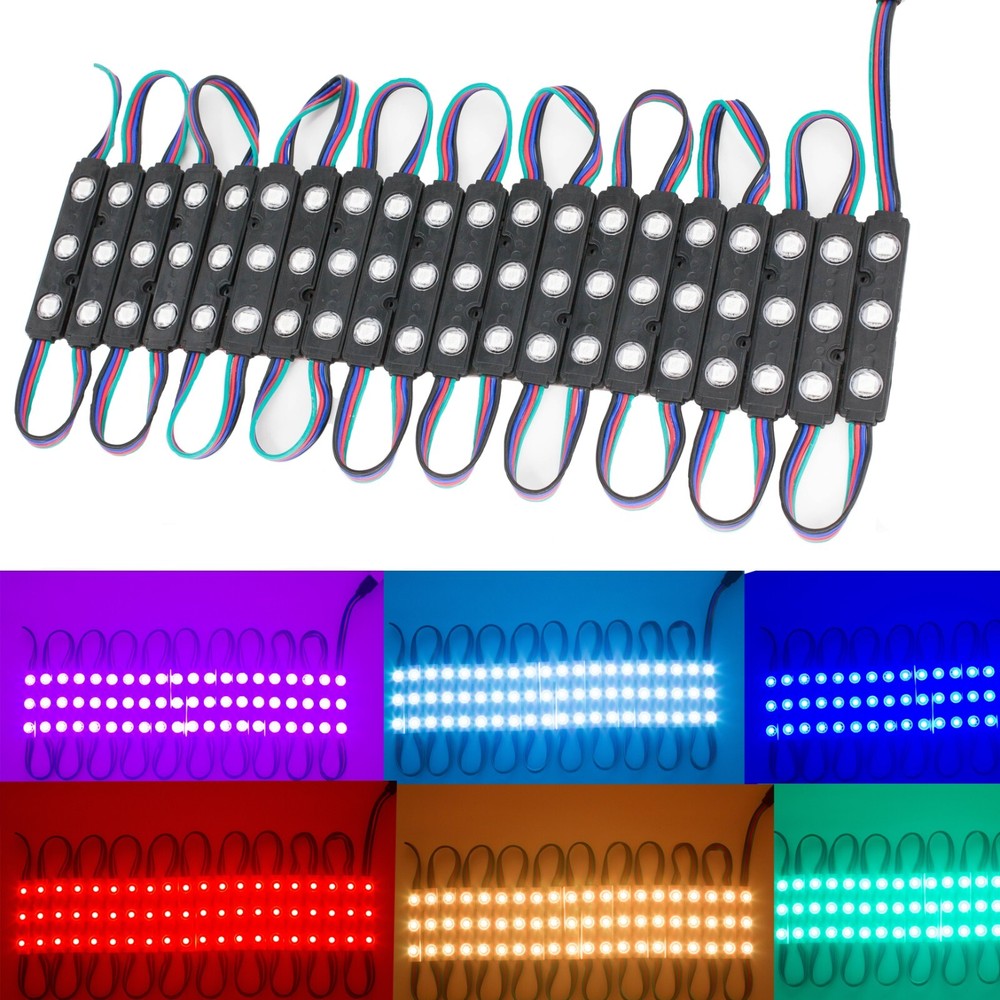 LEDUPDATES 60ft STOREFRONT MULTI COLOR RGB LED LIGHT UL Power & WIRELESS REMOTE