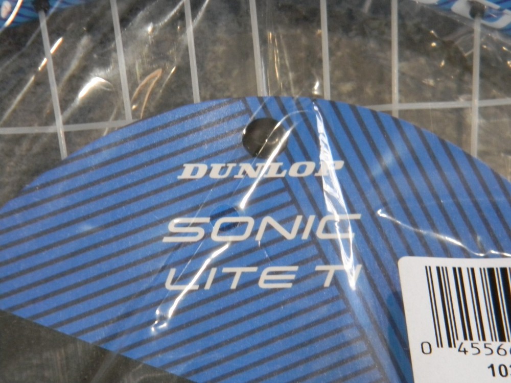 Pair Dunlop Grey/Blue Squash Lite Ti Racquets, Python Intro 2k Eyeguards, & Ball