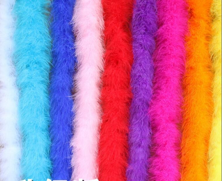 6 feet 2 Yards 25g Marabou Boa Turkey Feather Boa Wedding Party Scarf
