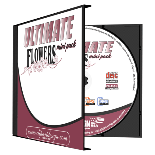 FLOWERS CLIPART-VINYL CUTTER PLOTTER IMAGES-EPS VECTOR CLIP ART GRAPHICS CD