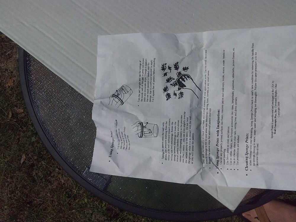 Vintage Wall Concepts Sponge Prints Chardonnay Pattern Tool Paint Decor Fabric