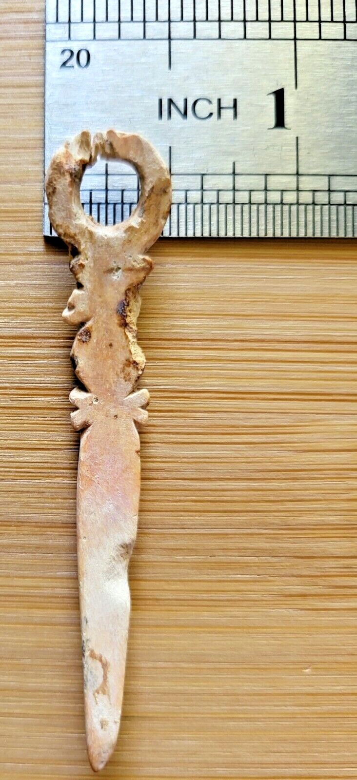 AUTHENTIC -- c. 2000 YEAR OLD PRE-COLUMBIAN COLIMA CARVED SHELL PENDANT - MEXICO