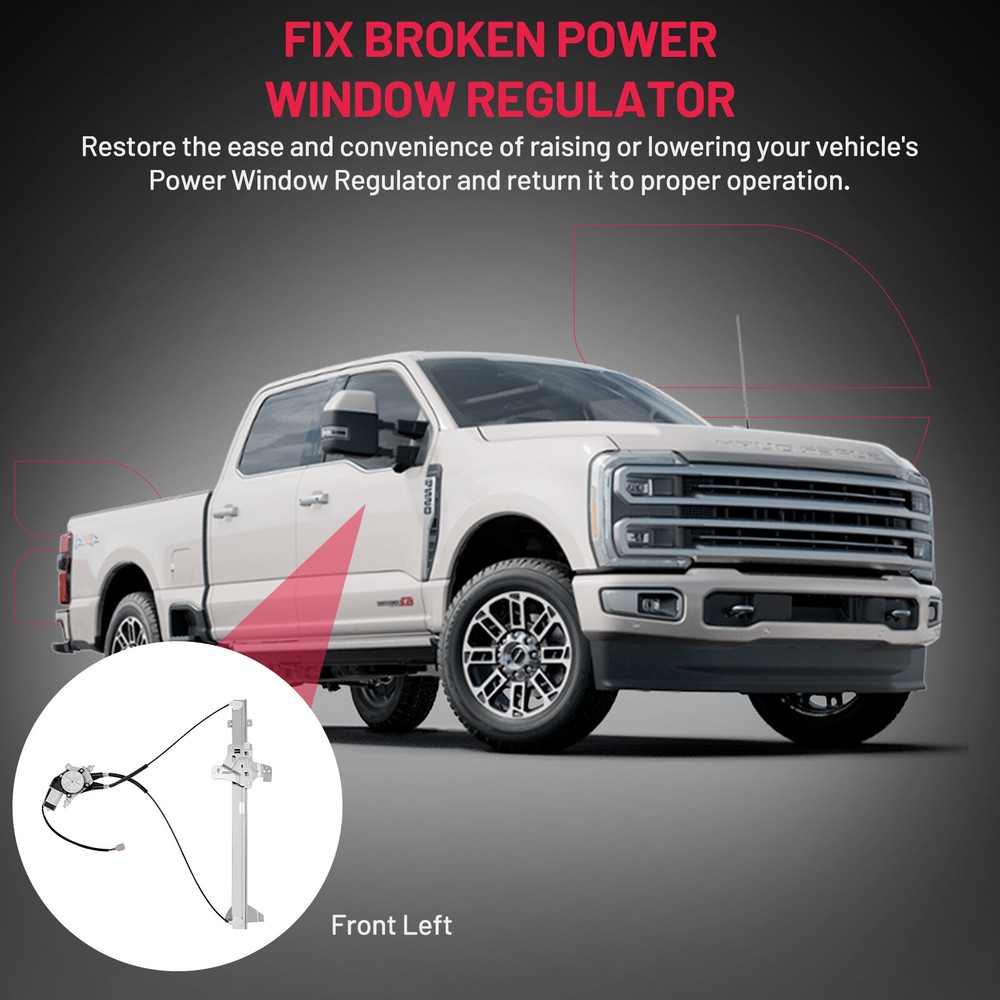 For 1992-2014 Ford E150 E250 E350 Van Front Left Power Window Regulator w/ Motor