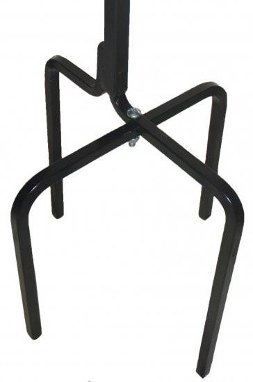 Erva Adjustable Double Shepherd Hook, Black, 4' 6" to 7'H