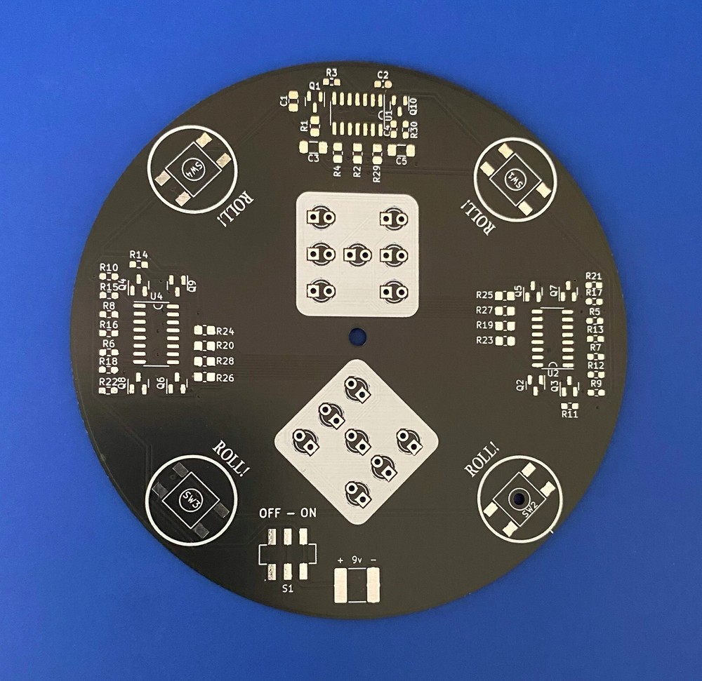 SMD Soldering Practice Circuit Board Kit with Base - Electronic Dice