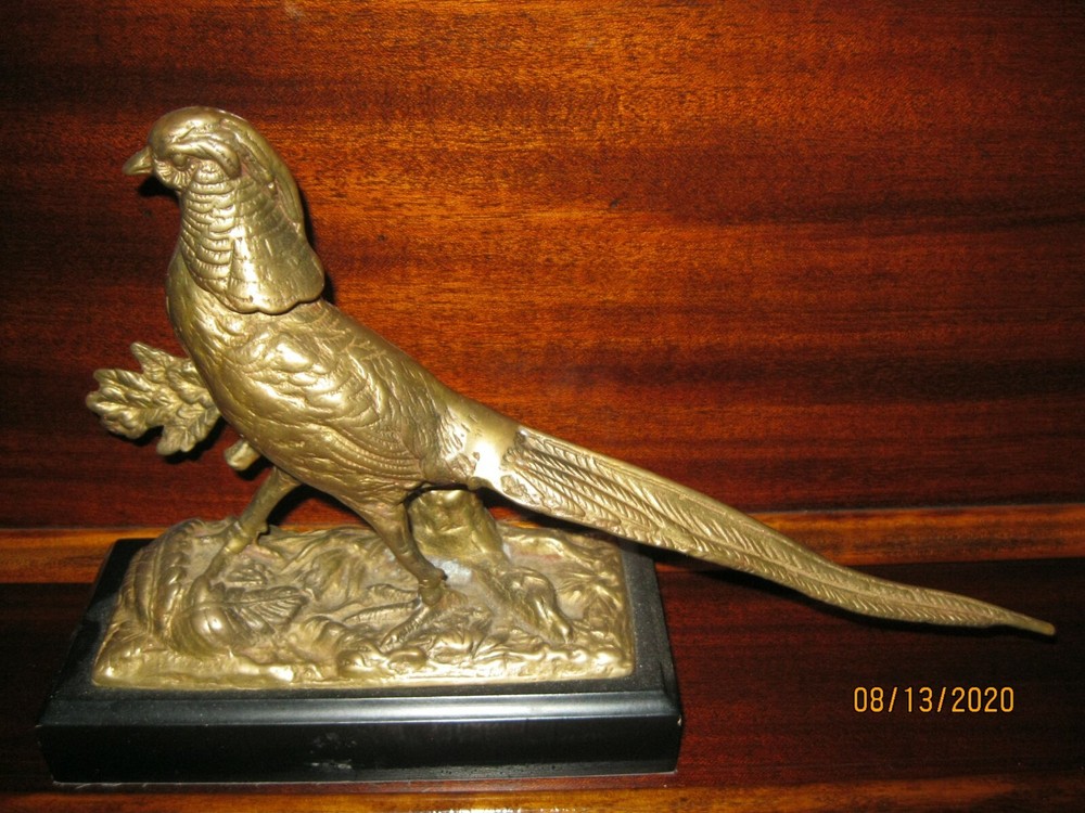 BRONZE PHEASANT STATUE