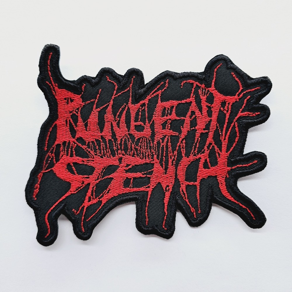Pungent Stench Red   Logo Shaped EMBROIDERED PATCH