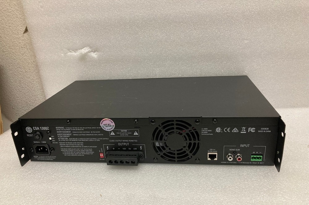 JBL CSA1300Z DRIVECORE Amplifier