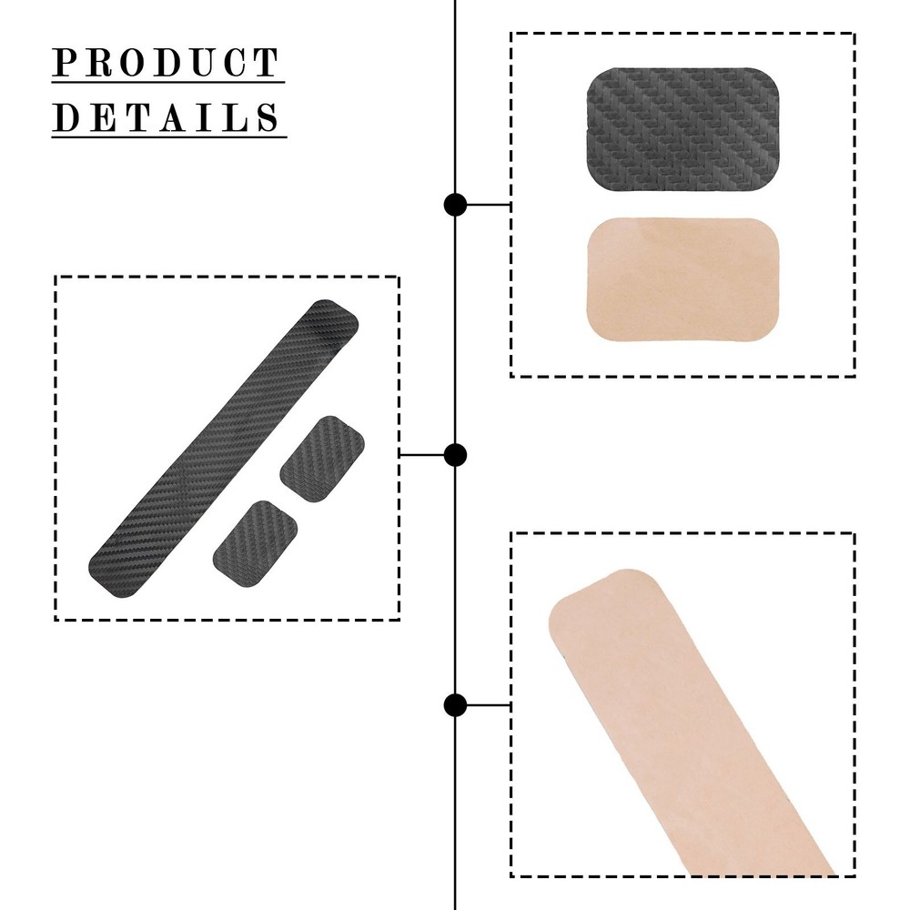 Rust Resistant Bicycle For Chainstay Frame Protector Carbon Fiber Texture