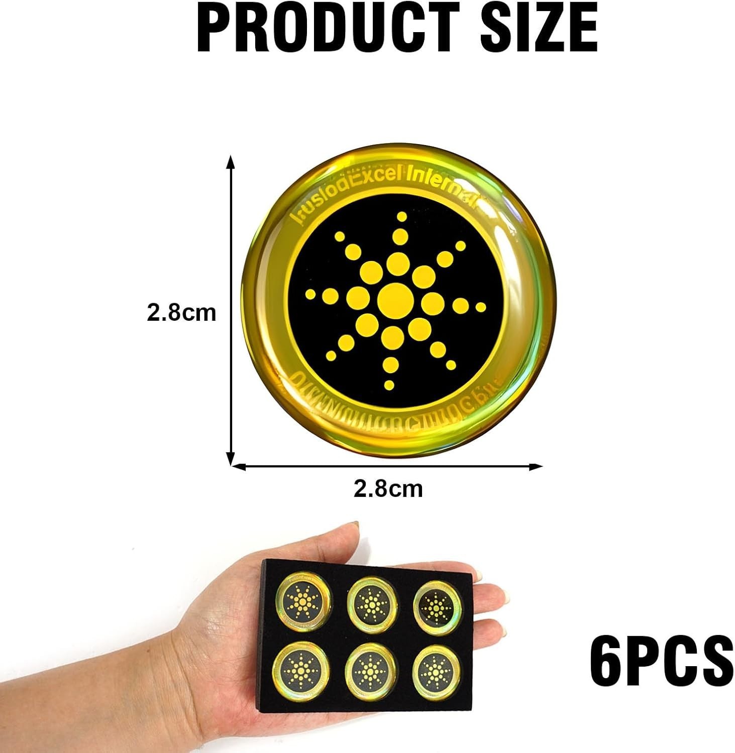 EMF Blocker 6 Pack Stickers for Cell Phones, Laptops, Tablets – Reusable, Pee...