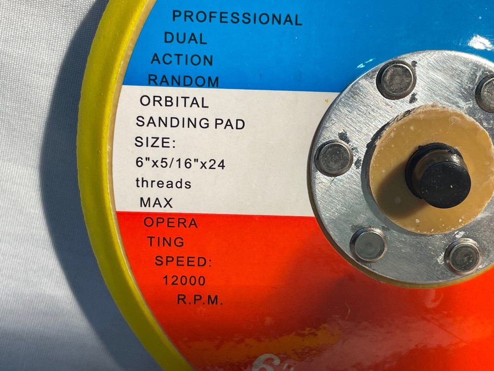 6" PSA DA Sander Backing Plate Pad, Flexible
