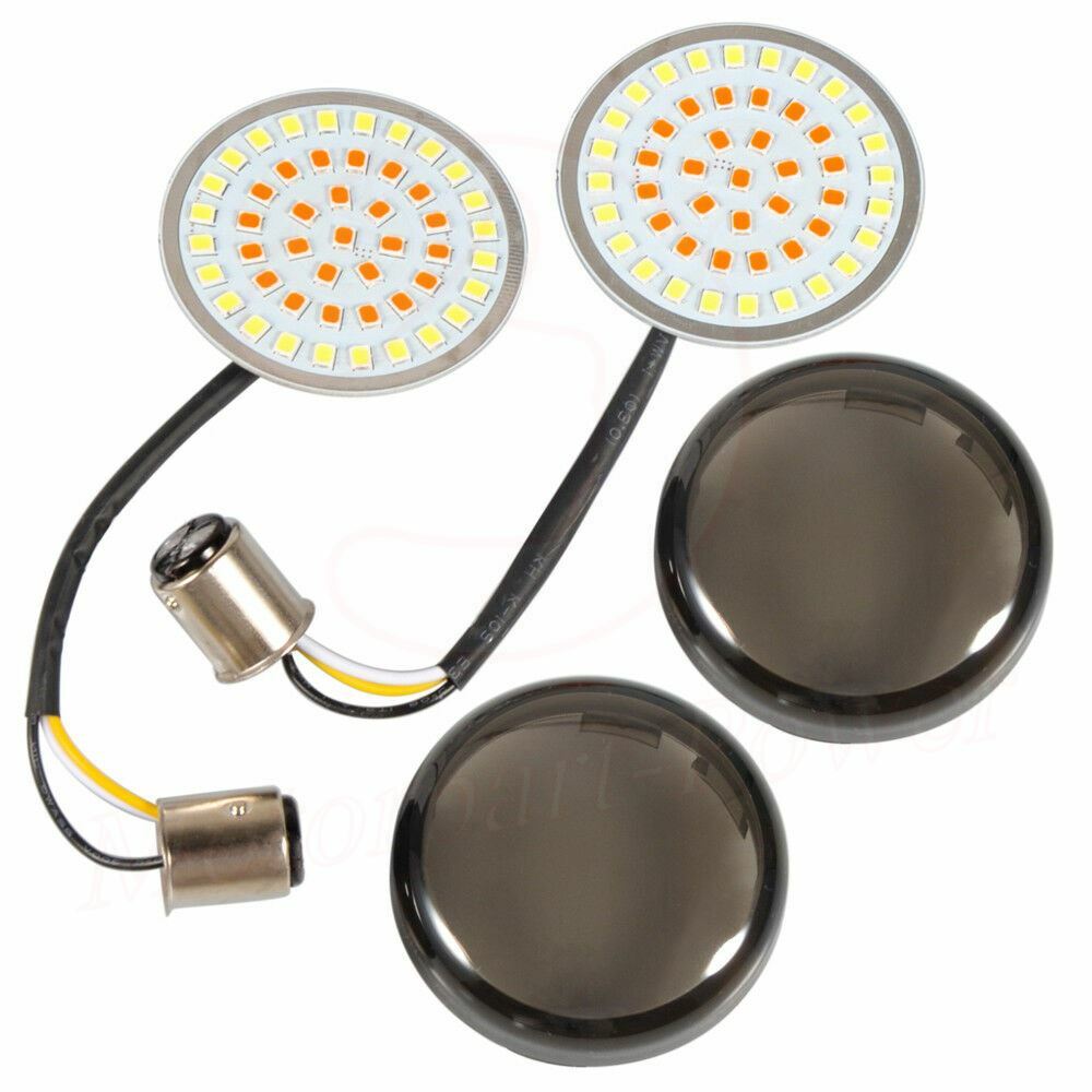 LED Turn Signal Light Smoke Lens For Harley Street Glide Road King Ultra Classic