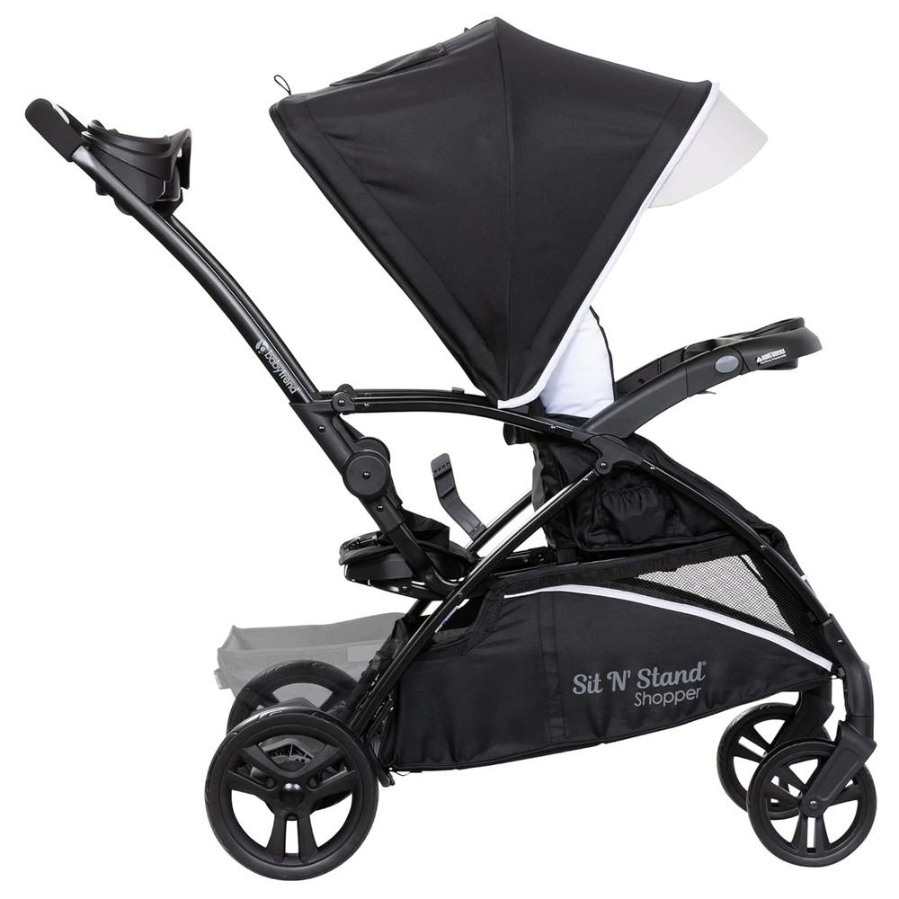 Sit N' Stand 5-In-1 Collapsible Shopper Stroller with Canopy, Visor, Extendable
