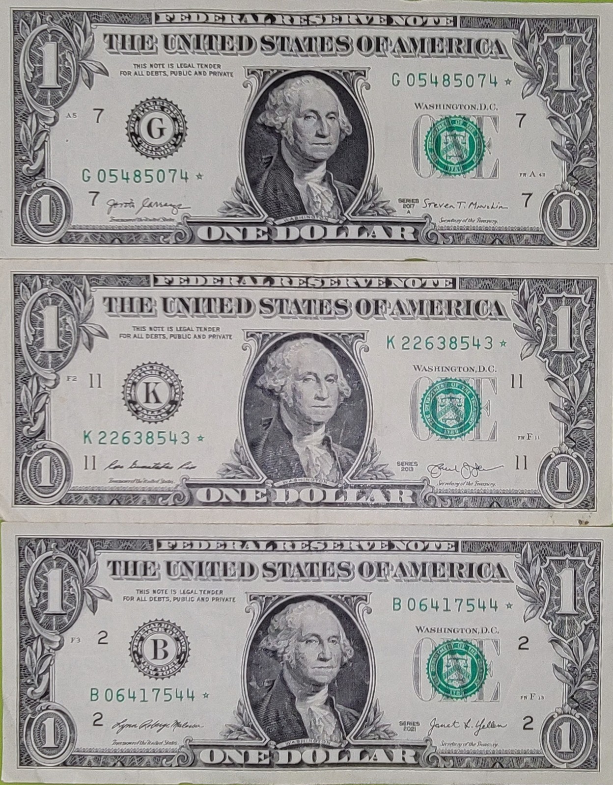 $1 Star Notes – U.S. Bills with a Star in the Serial Number
