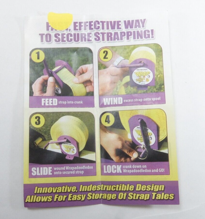 WrapADoodle Doo Ratchet Strap Winder Spool for Excess Strap Tail NEW PRODUCT