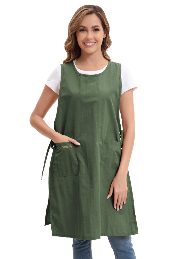 Waterproof Apron Oversize with Pockets Polyester Chef Apron for Cooking Kitch...