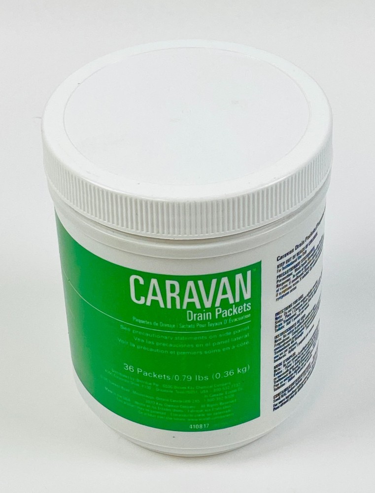 Caravan Drain Packets 36 Pack 2 Containers