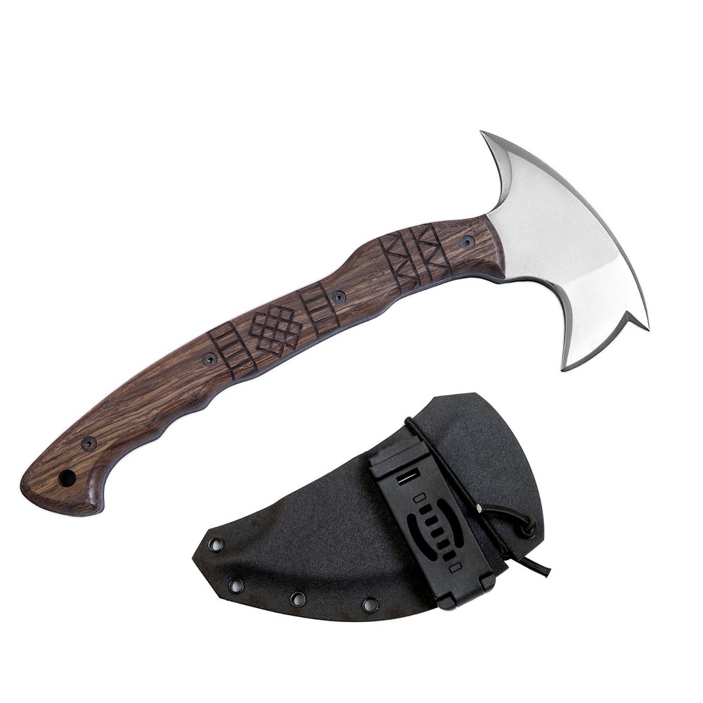 Tomahawk Axe Throwing Hatchet Tactical Tool with Oak wood Handle Optional Sheath