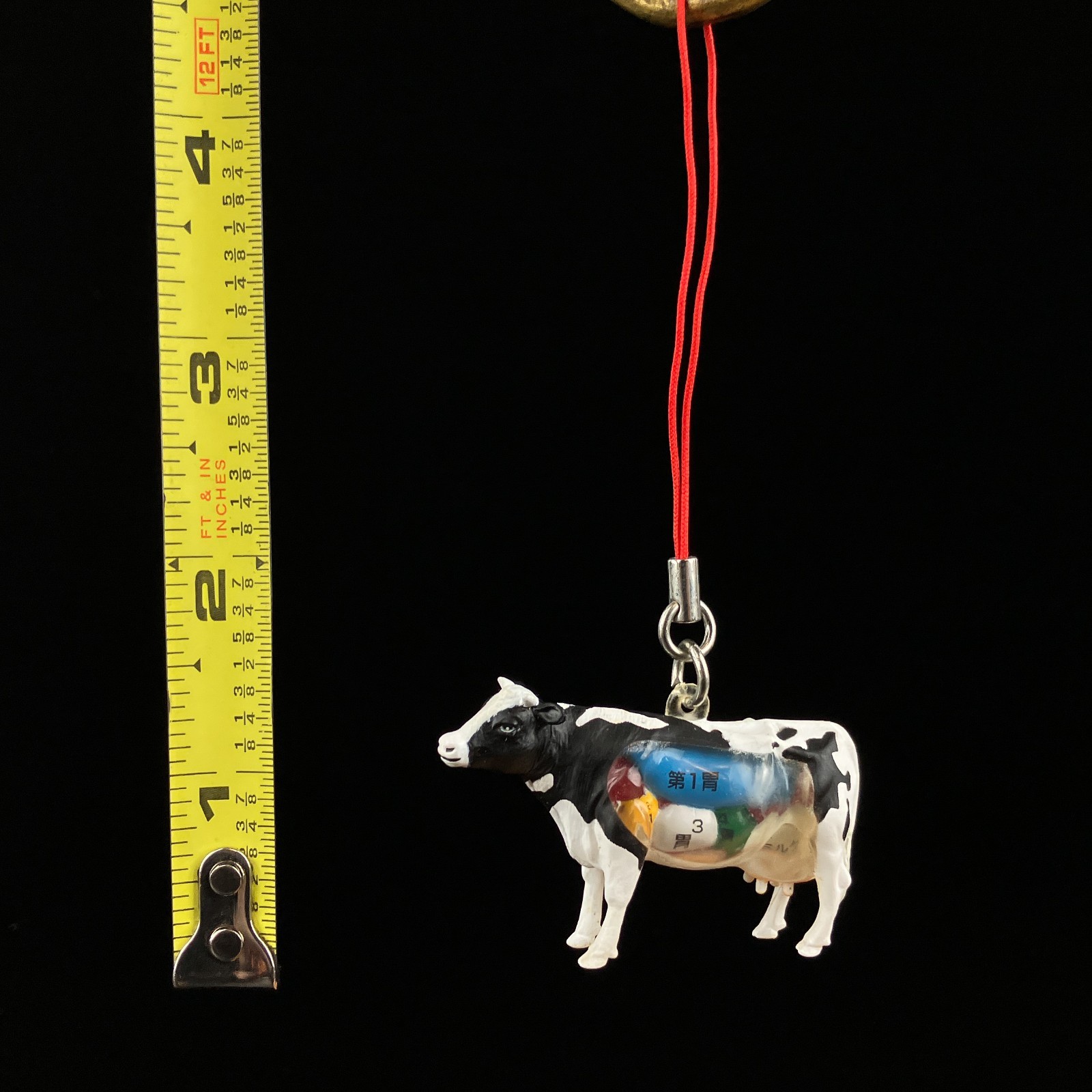 Takara Tomy Yujin Cow Anatomy Fully Visible Edible Animals Strap Keychain Figure