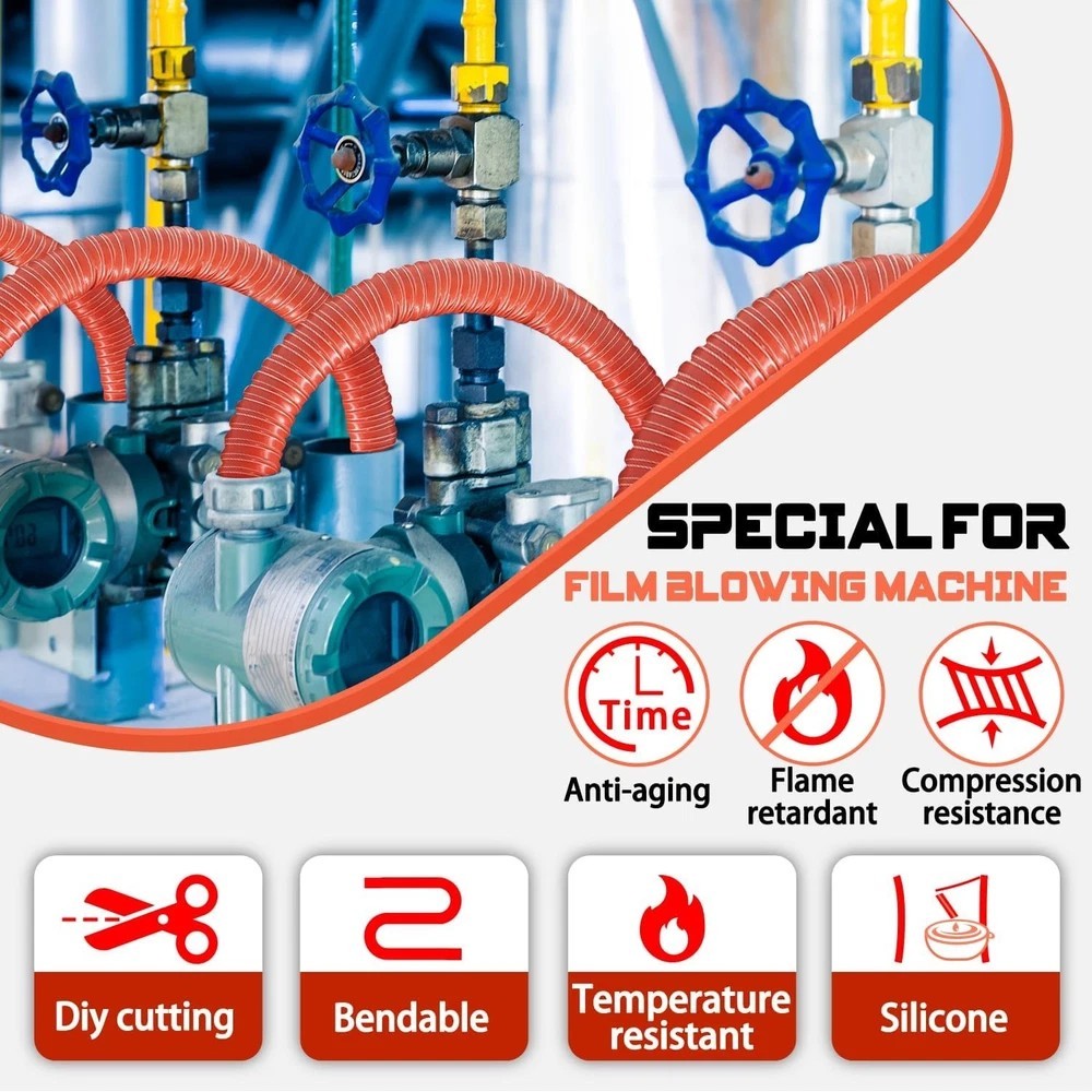 2 in Intake Hose Automotive Air Duct Hose Length 3 Meter (10 Feet) Double-Layer