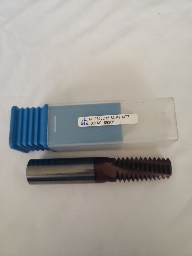 Carmex .0750" D16 8NPT MT7 4" OAL 4-Flute Solid Carbide Helical Threadmill