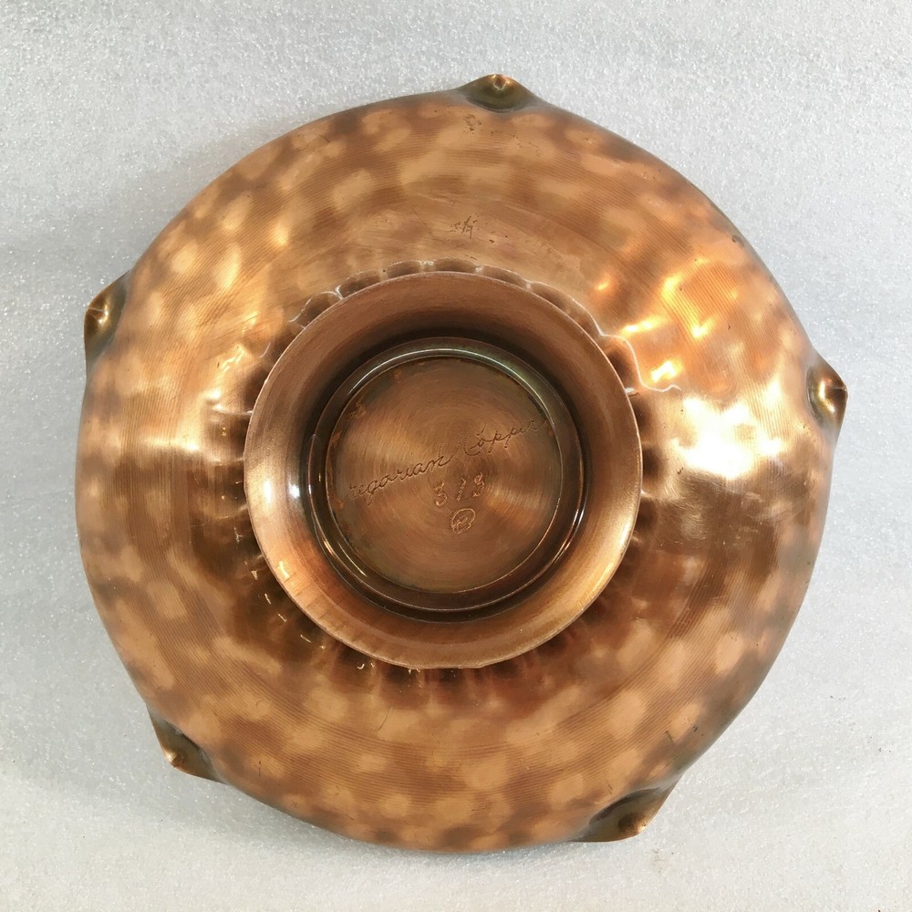 Gregorian Copper Hand Hammered Fluted Edge Bowl 313