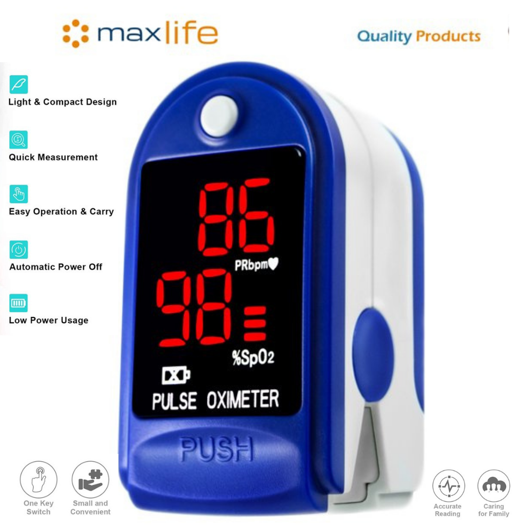 Finger Tip Pulse Oximeter SpO2 Blood Oxygen Saturation Heart Rate Monitor