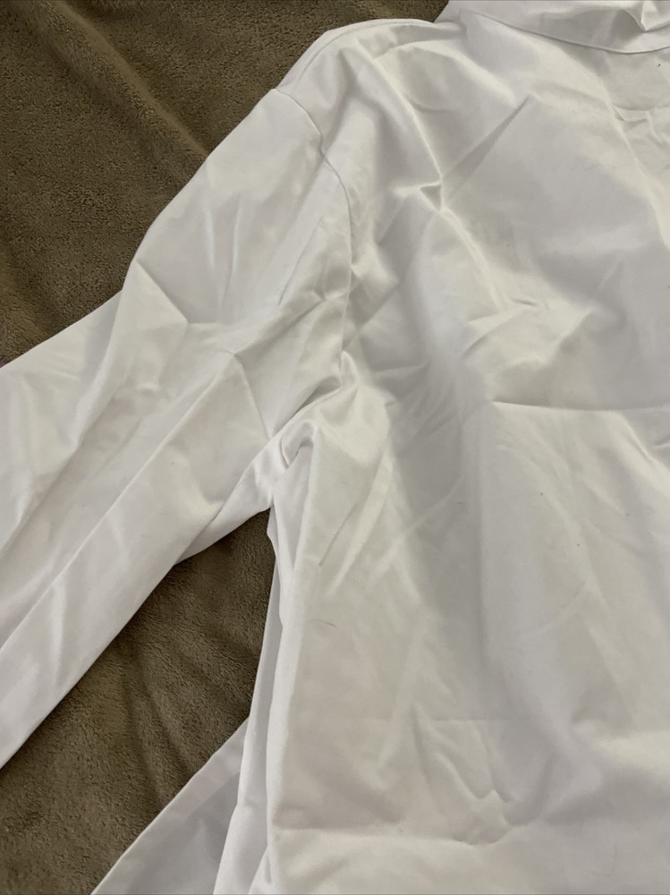 Publix Meat Cutter Jacket 3XL Button LS Long White Collar