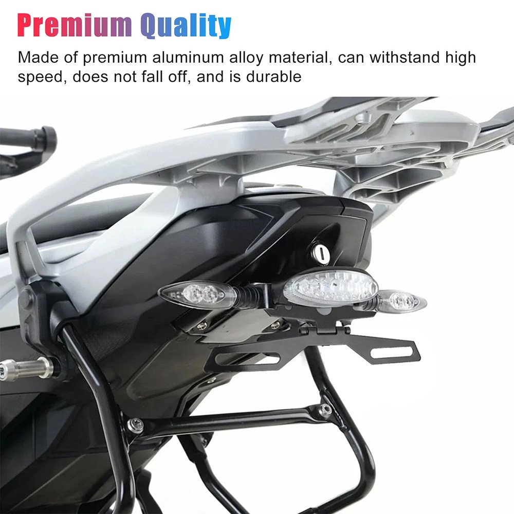 Tail Light Mount Adjustable / Folding Motorcycle License Plate Holder