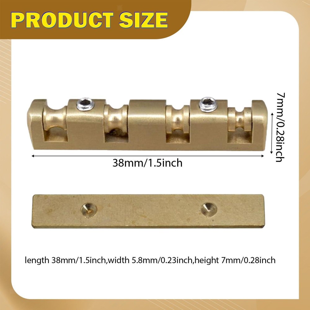 Brass Roller Guitar Nut Replacement 4 String Bass Accessories Spare Component