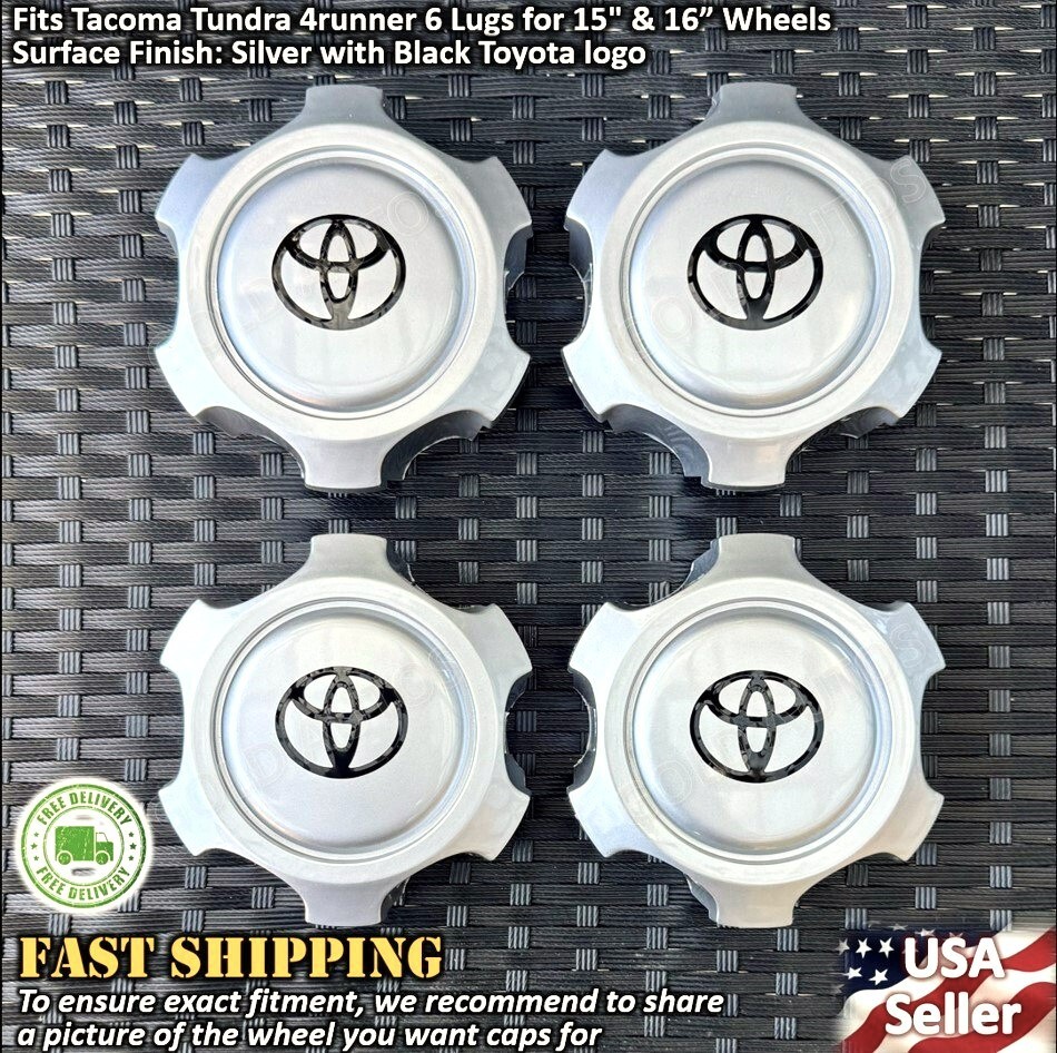 4pcs Wheel Center Hub Caps Tacoma Tundra 4runner 6 Lugs 15" & 16" 42603-04030