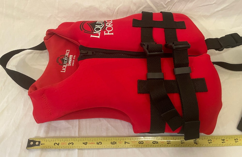 Liquid Force Red Child PFD Life Jacket 30-50lbs