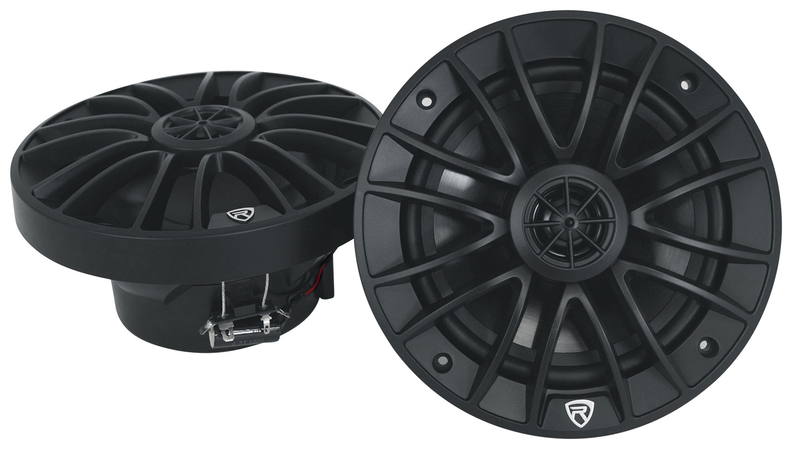 Pair Rockville RM-PREMIUM-65 BLACK 6.5" 600w Marine Boat Speakers - Crisp Sound!