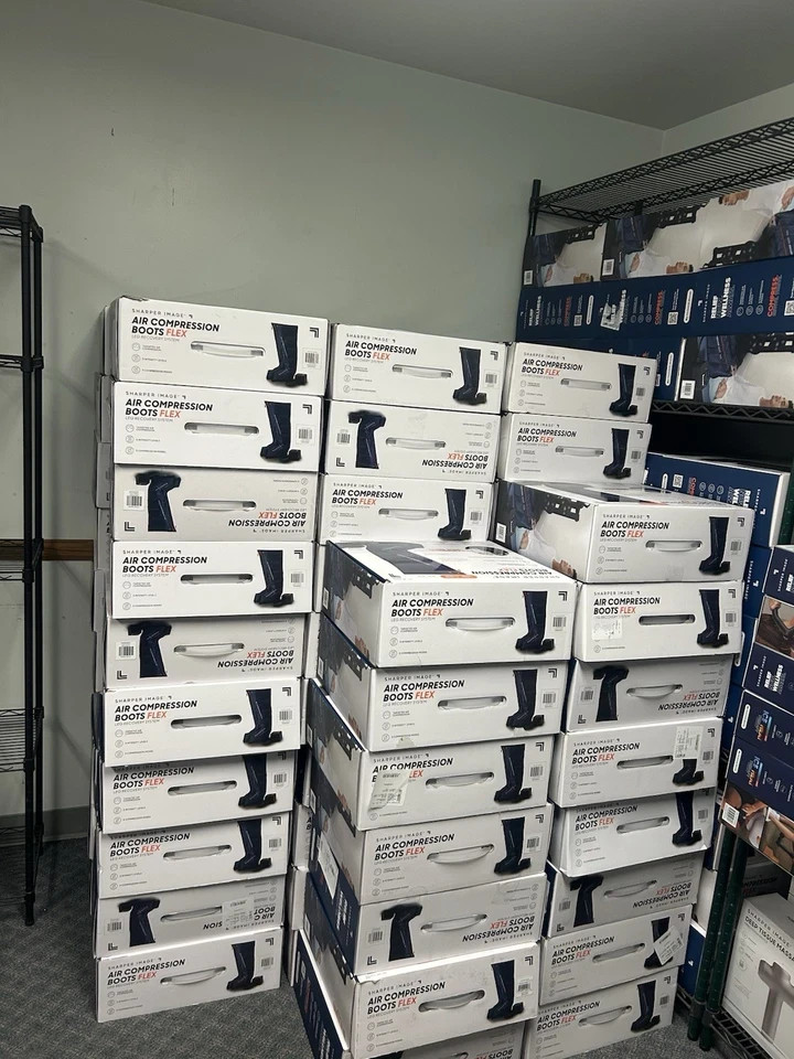 Small -Medium Sharper Image Air Compression Boots Flex Leg Massager open box