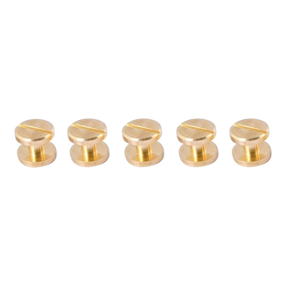 5/10Pcs Height 8mm Leather Craft Chicago Nail Brass Solid Rivets Stud Head aq