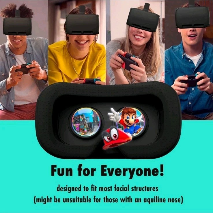 🎮 ⭐ Orzly VR Headset for Nintendo Switch & OLED – Adjustable Lens Black