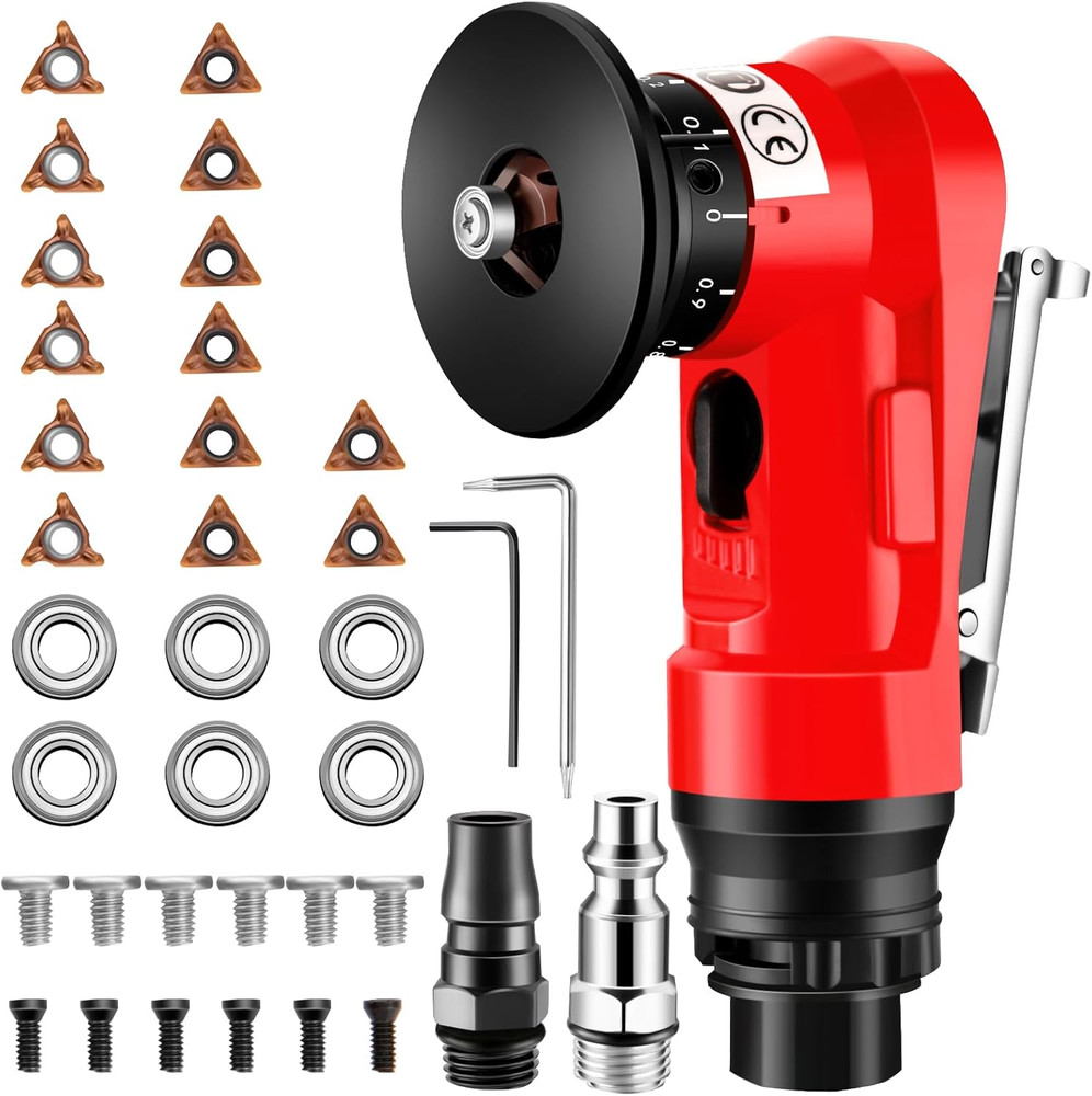 2 in 1 Pneumatic Chamfering Tool - Mini Air Chamfer Tool for C & R Deburring, 45