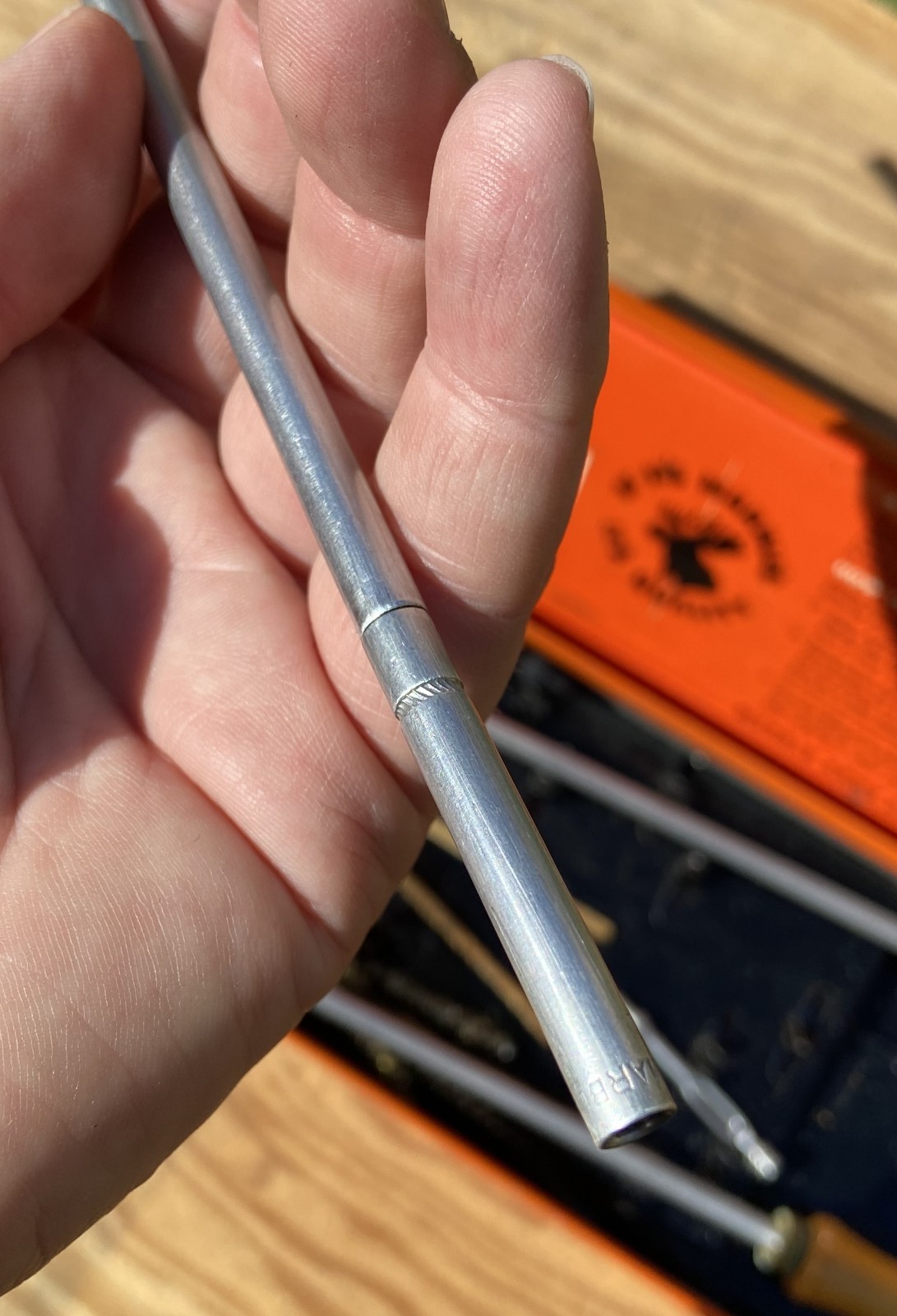 Old Vintage MARBLE'S GUN CLEANING KIT Metal Tin Box w/ Rod and some Accessories