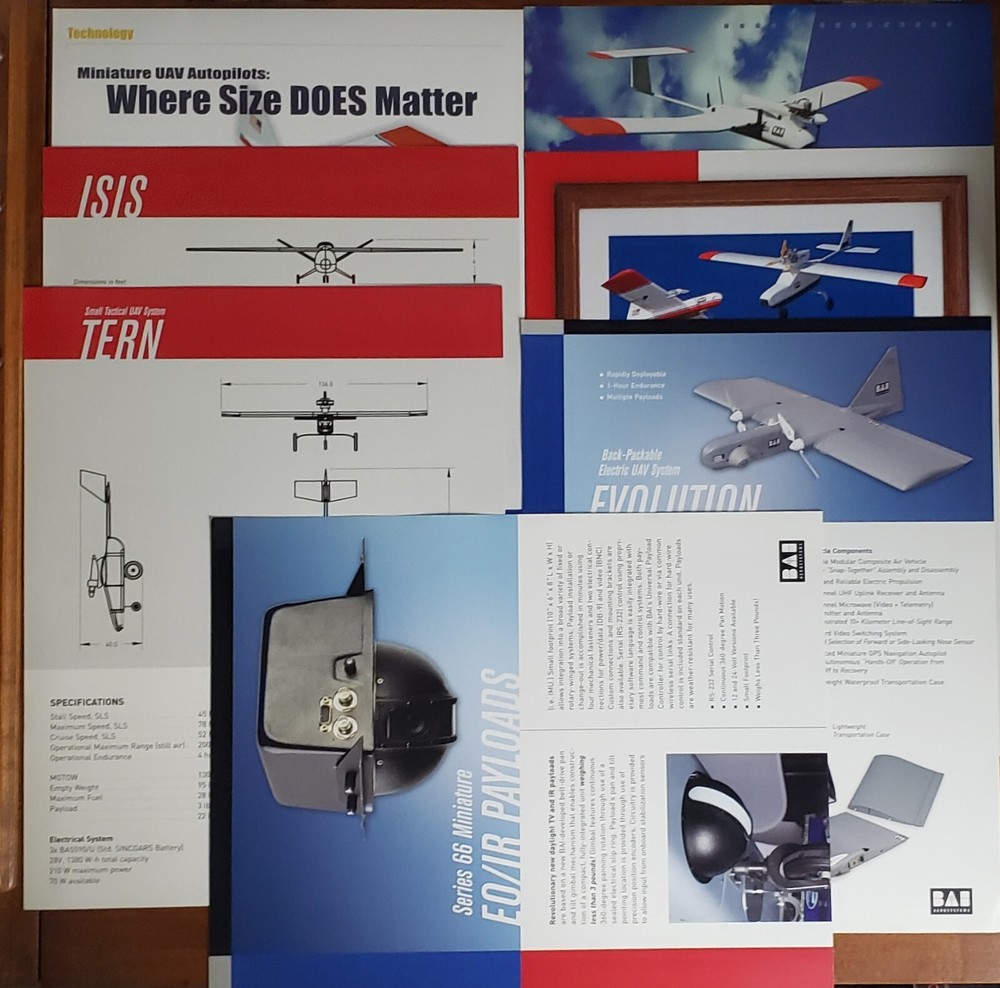 BAE SYSTEMS UAV AIRPLANE / DRONE CONTROLLERS MARKETING BROCHURES 2003